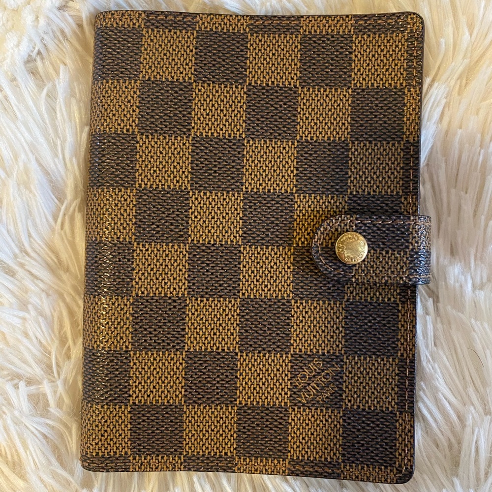 Authentic Louis Vuitton Damier Ebene Agenda pm